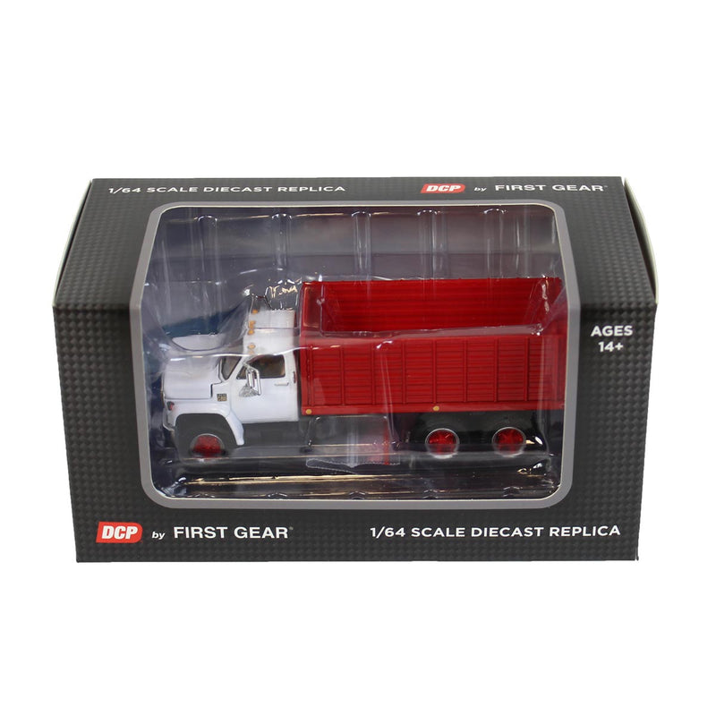 1/64 Chevy C65 Tandem Axle Grain Truck, White and Red, DCP by First Gear