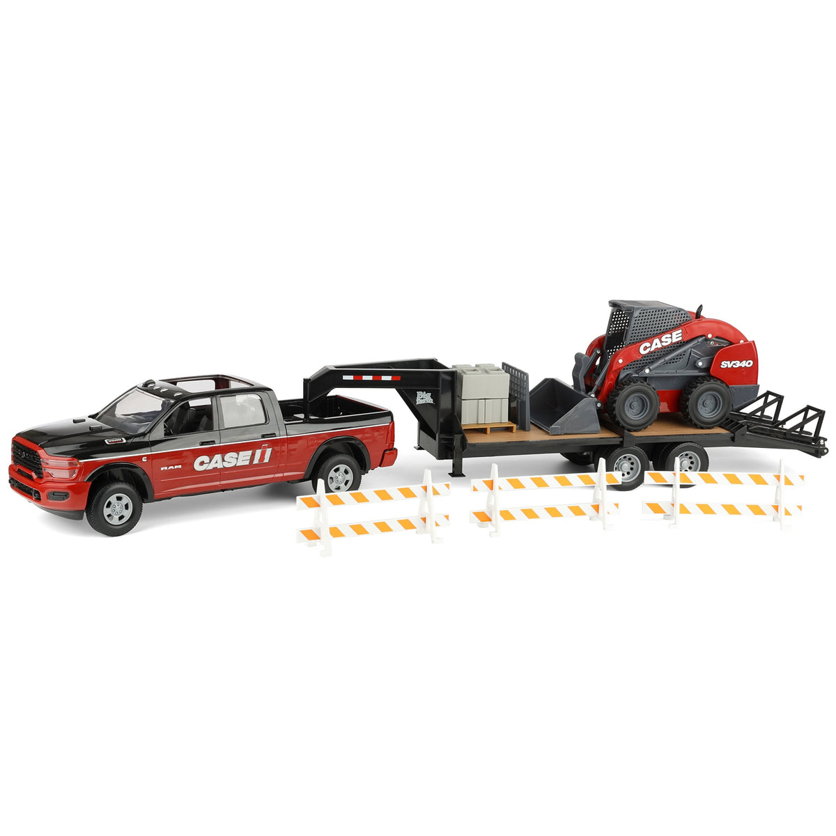 ミニカー WIKING 54 Big Postal Truck with Trailer 1/16 Case IH Ram Pickup Truck with Case SV340 Skid Loader, ERTL