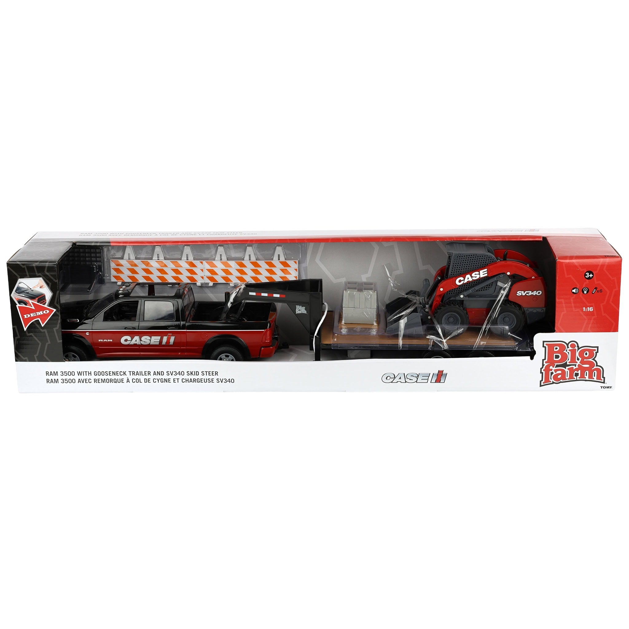 1/16 Case IH Ram Pickup Truck with Case SV340 Skid Loader, ERTL