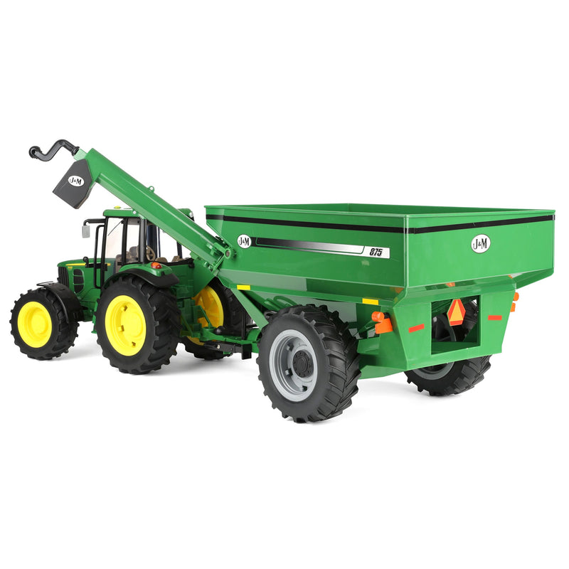 1/16 ERTL Big Farm John Deere 7430 Toy Tractor with J&M 875 Grain Cart