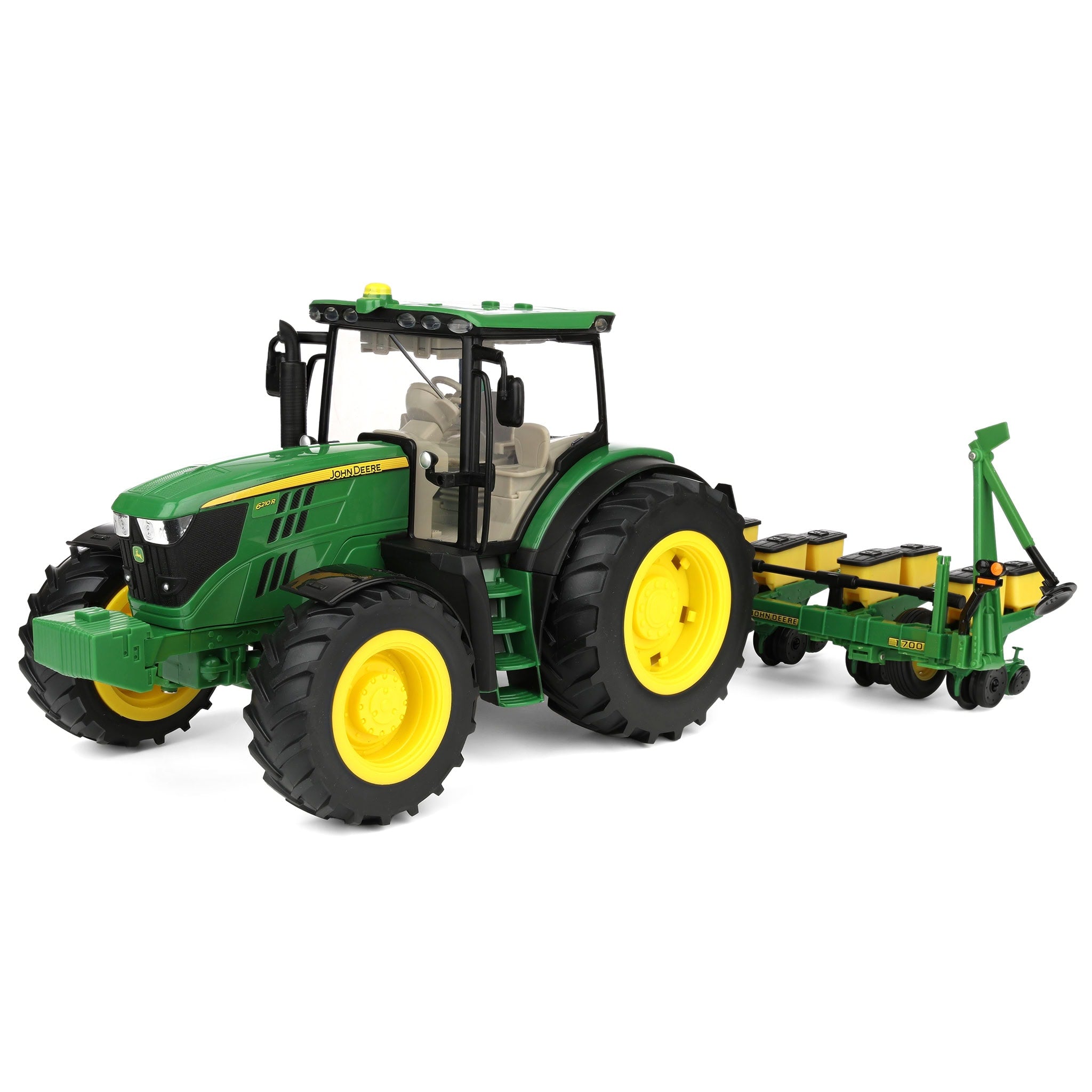 1/16 John Deere 6210R Toy Tractor with Lights & Sounds and 6 Row