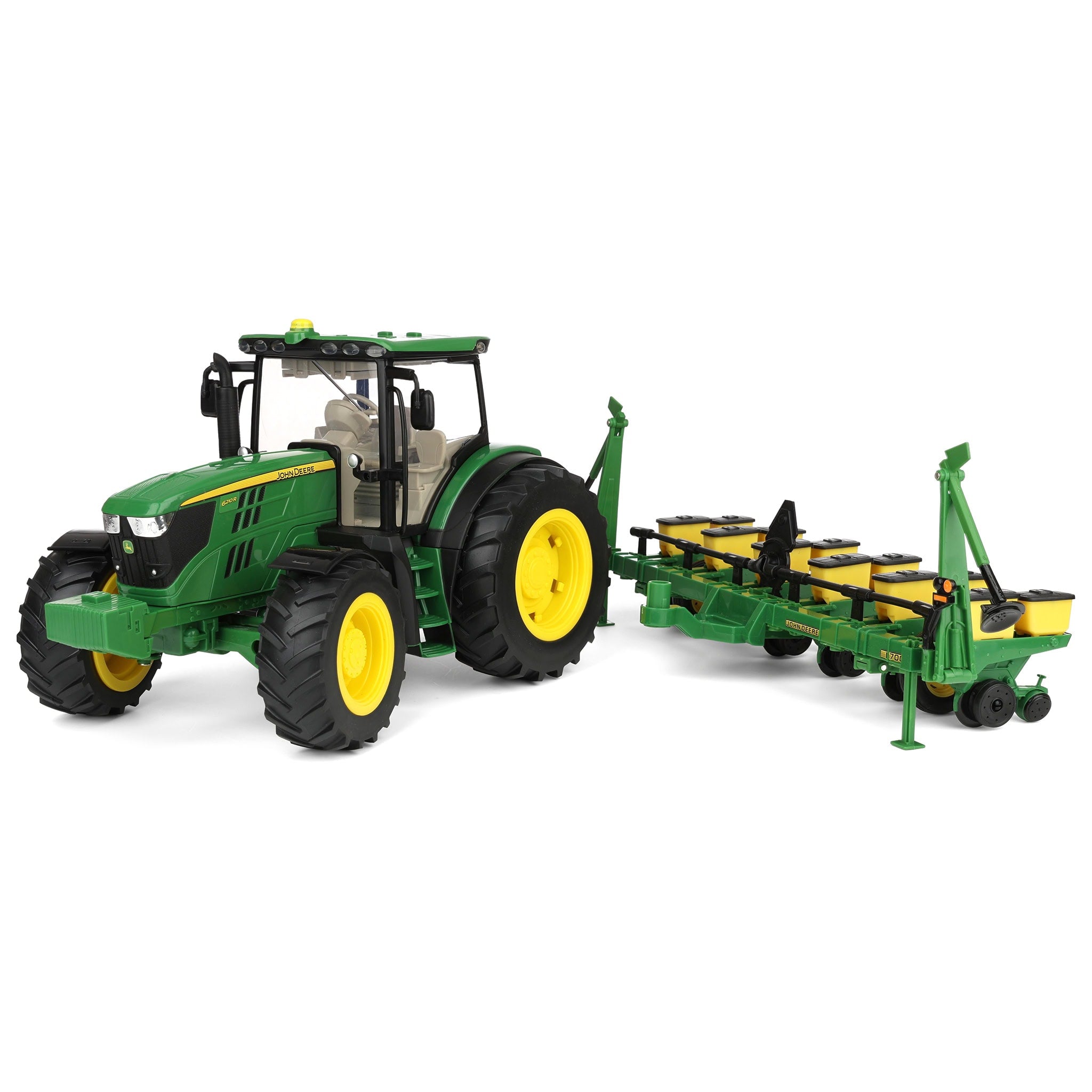 1/16 John Deere 6210R Toy Tractor with Lights & Sounds and 6 Row