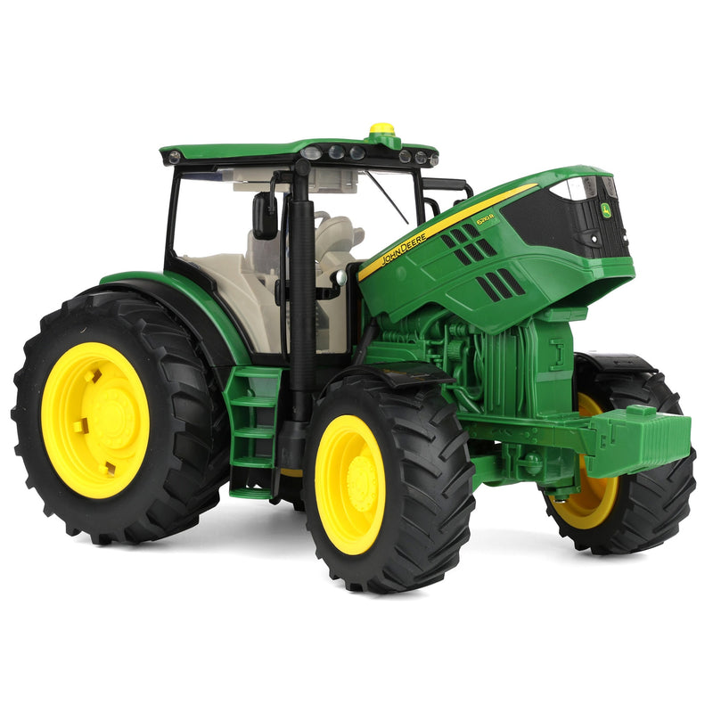 1/16 John Deere 6210R Toy Tractor with Lights & Sounds and 6 Row Planter, ERTL Big Farm