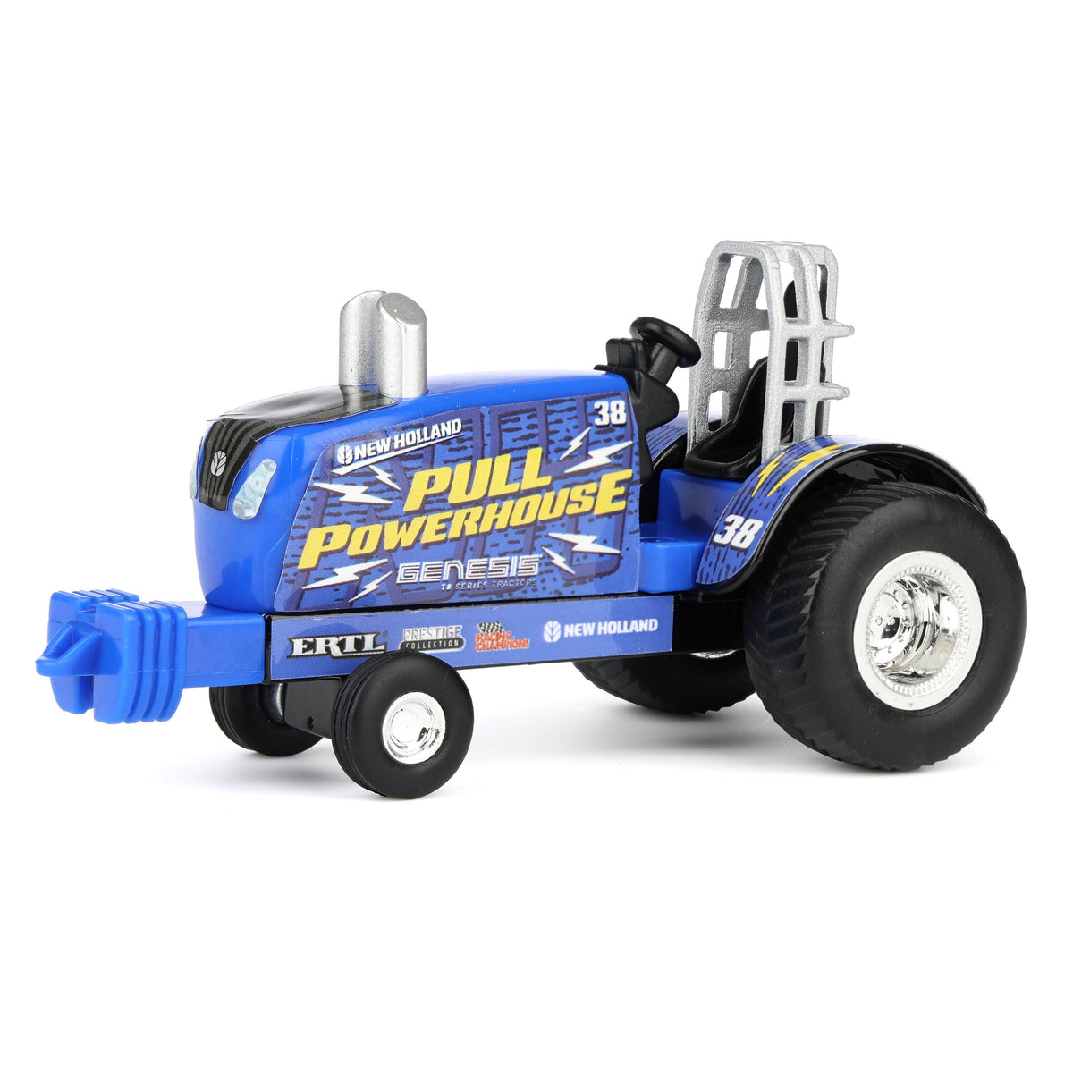 Toy Pull Machine 1/64 New Holland Pulling Tractor Toy,