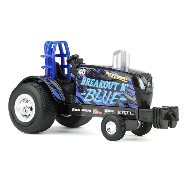 Chase Unit ~ 1/64 New Holland Pulling Tractor Toy, "Breakout N' Blue"