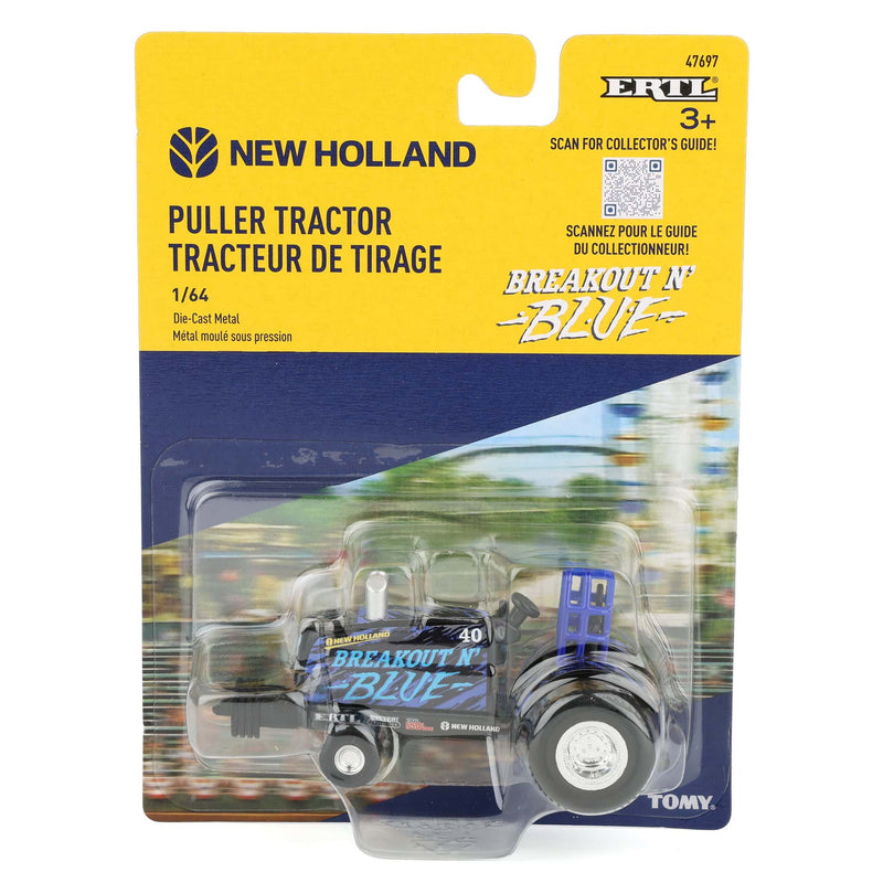 Chase Unit ~ 1/64 New Holland Pulling Tractor Toy, "Breakout N' Blue"