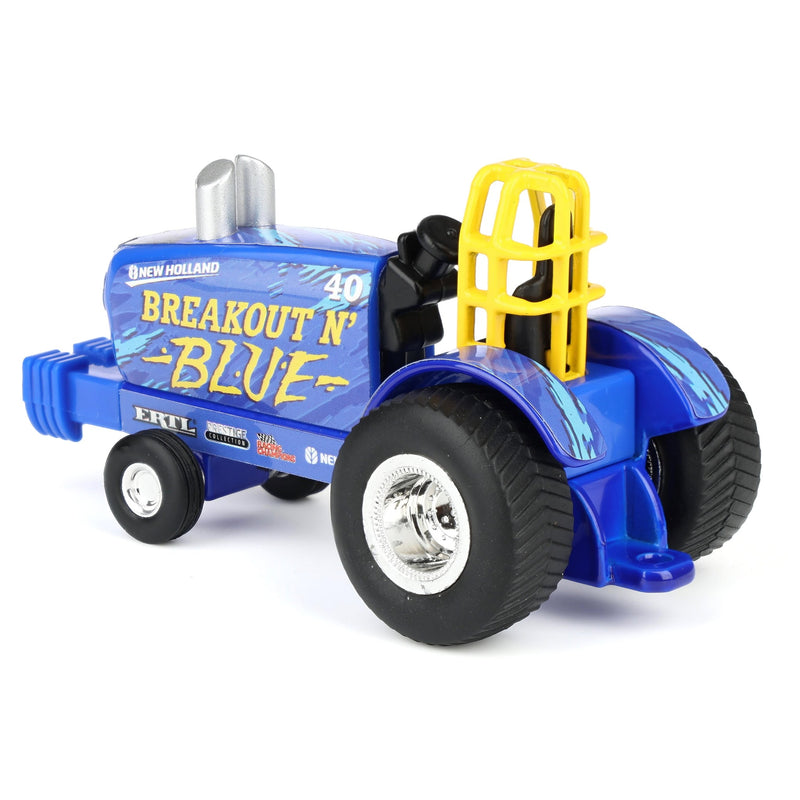 1/64 New Holland Pulling Tractor Toy, "Breakout N' Blue"