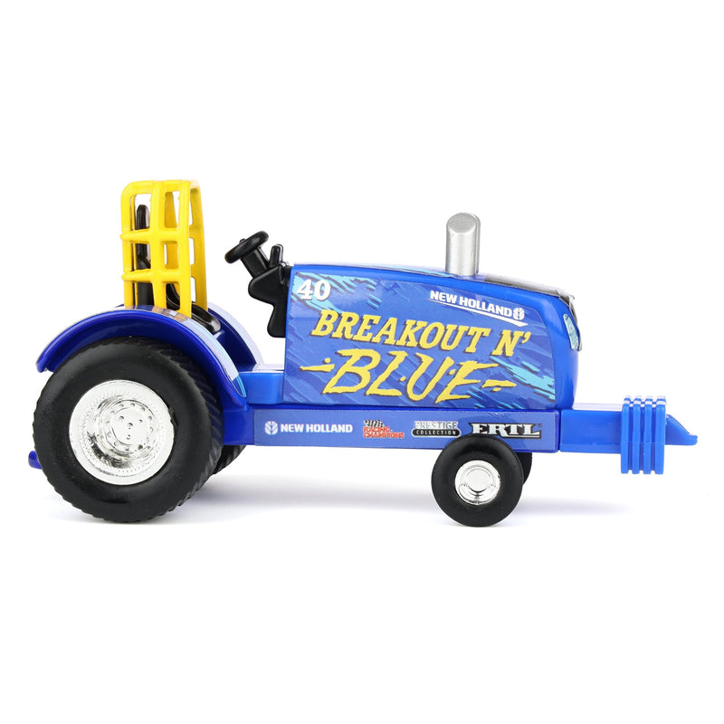 1/64 New Holland Pulling Tractor Toy, "Breakout N' Blue"