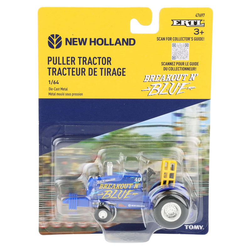 1/64 New Holland Pulling Tractor Toy, "Breakout N' Blue"