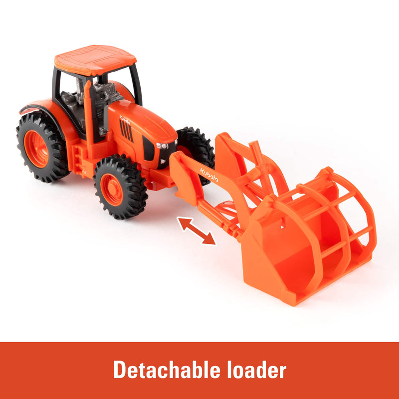 1/32 Kubota 15-Piece Farm Toy Playset with Tractor & Loader, Animals, Figures, & Accessories by ERTL