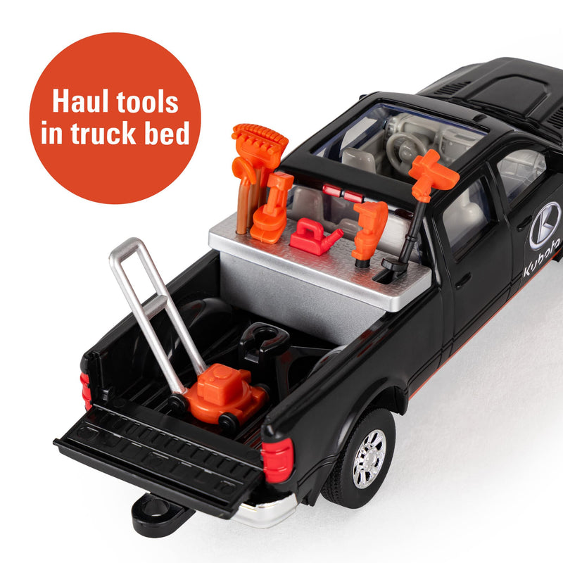 1/32 Kubota 15-Piece Lawn Care Playset with Pickup Truck, Trailer, Mower, & Accessories by ERTL