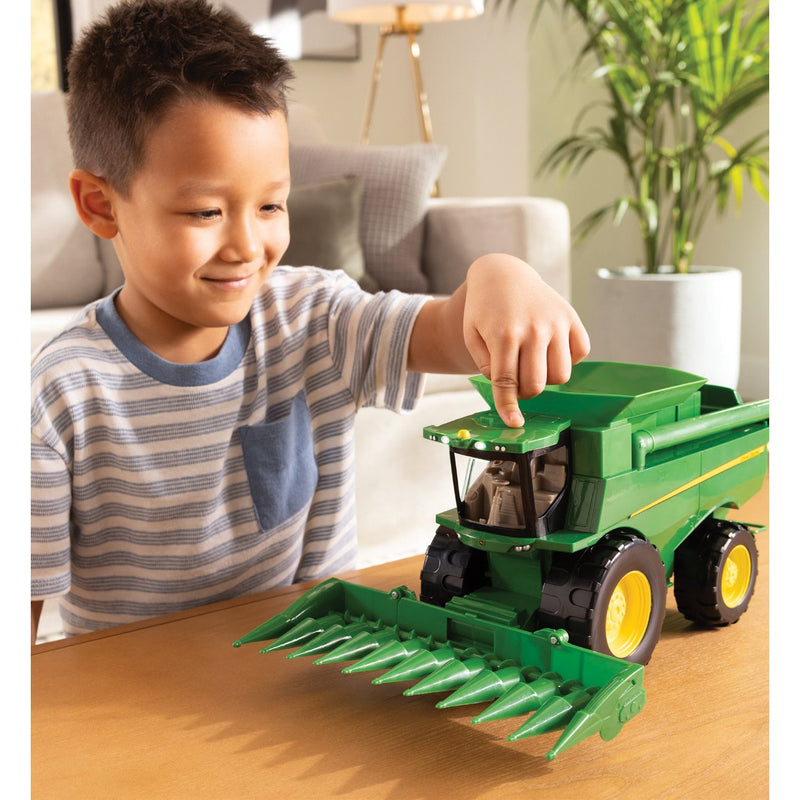 16in John Deere Combine with Lights & Sounds and Corn Head by ERTL