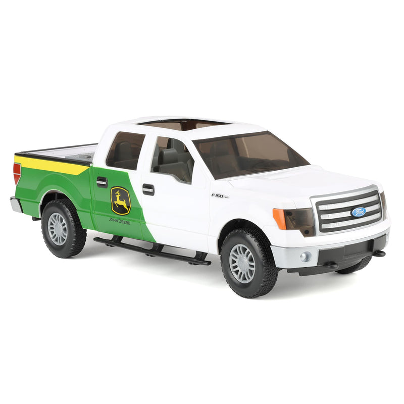 1/16 Big Farm John Deere Toy Set with Ford F-150 Pickup Truck, Trailer, & John Deere Gator with Lights & Sounds