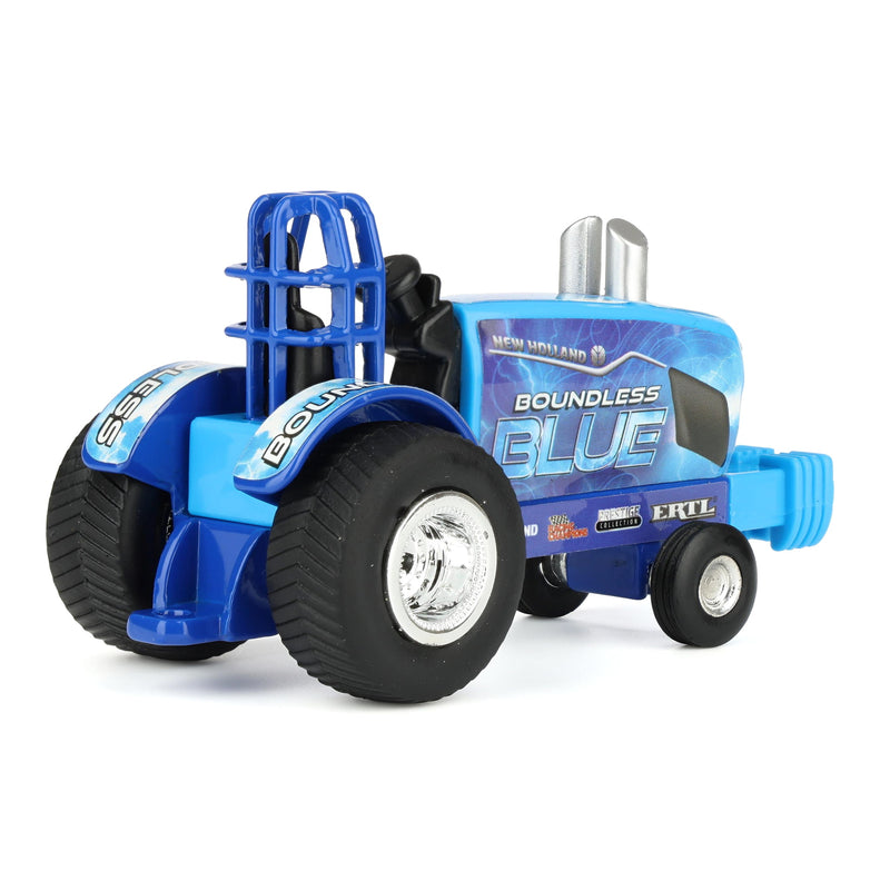 Set of 2 ~ 1/64 New Holland "Boundless Blue" & "Brilliant Blue" Pulling Tractors by ERTL