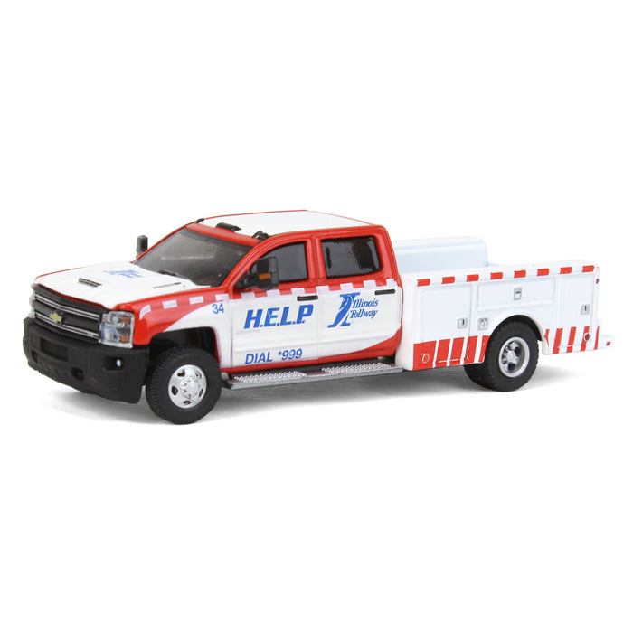 1/64 2018 Chevrolet Silverado 3500 Service Bed, Illinois Tollway, Dually Drivers Series 7