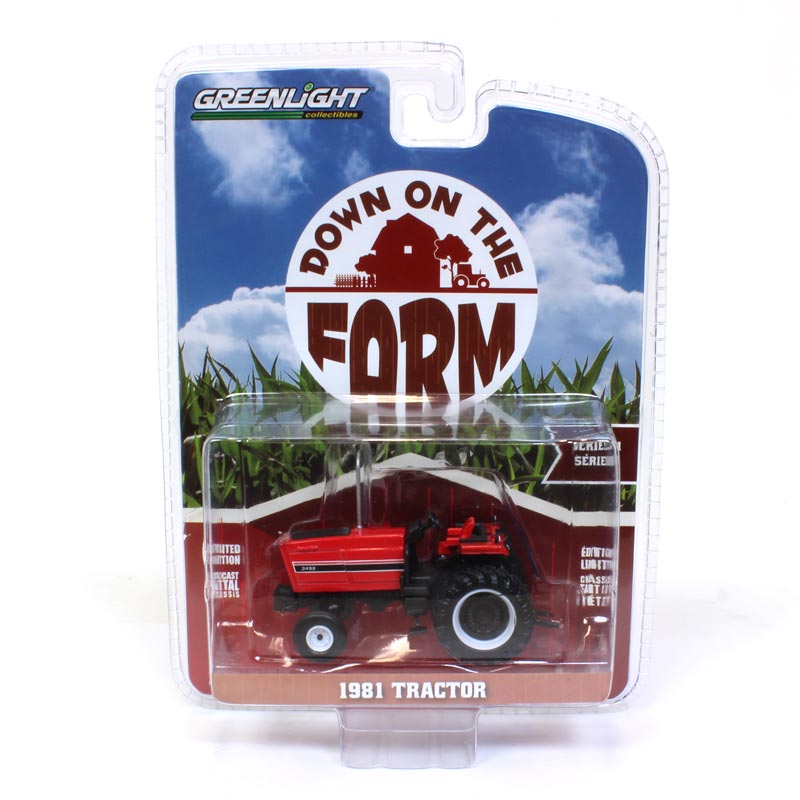 1/64 1981 Red Tractor, Down on the Farm Series 1 by GreenLight Collectibles