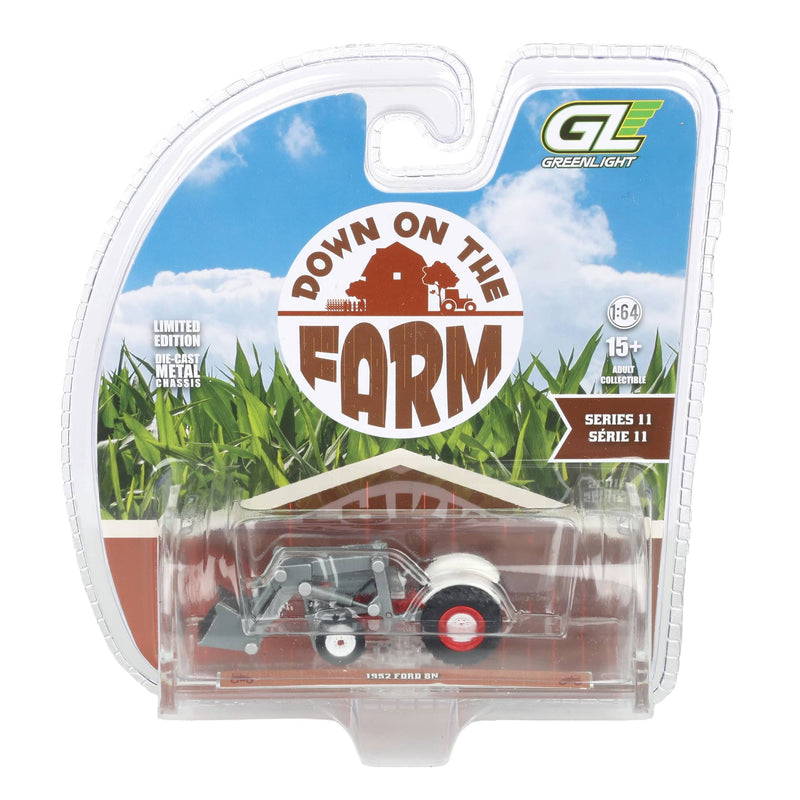 Raw Chase Unit ~ 1/64 1952 Ford 8N Tractor, Red & White, Down on the Farm Series 11 by GreenLight Collectibles