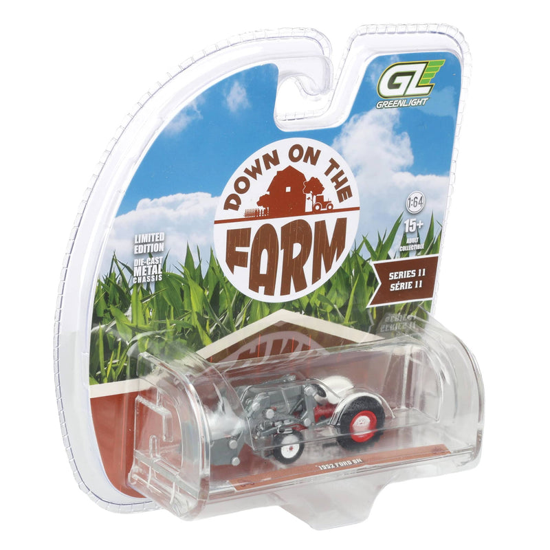 Raw Chase Unit ~ 1/64 1952 Ford 8N Tractor, Red & White, Down on the Farm Series 11 by GreenLight Collectibles