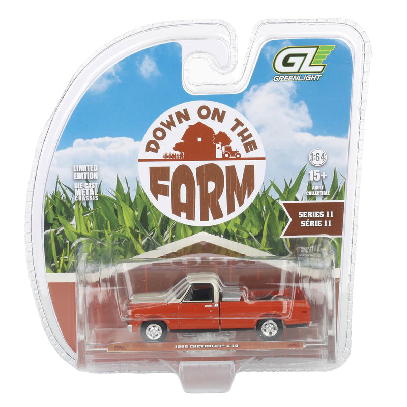 1/64 1968 Chevrolet C-10 with Toolbox, Red, Down on the Farm Series 11
