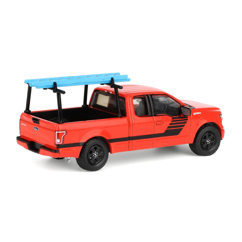 1/64 2015 Ford F-150 with Ladder Rack, Red, Down on the Farm Series 11