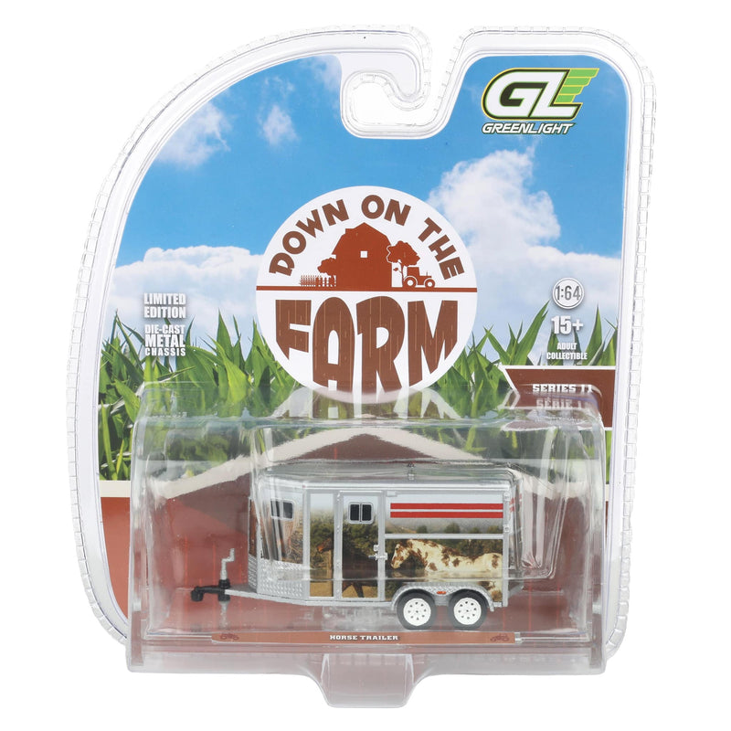 1/64 Horse Trailer with Custom Horse Wrap, Down on the Farm Series 11