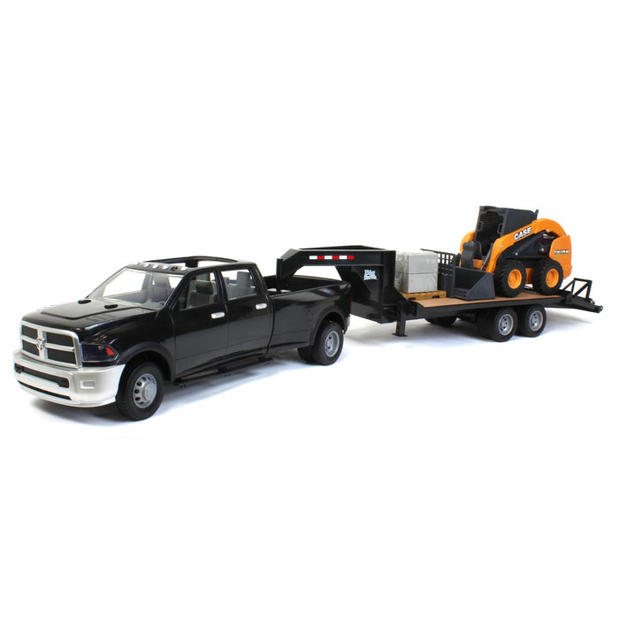 1/16 Big Farm RAM 3500 Dually with Gooseneck Trailer and Case SV280 Skid Steer