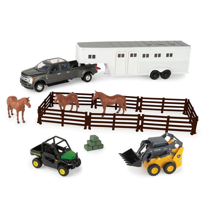 1/32 John Deere 4 Piece Hobby Farm Set with Horses