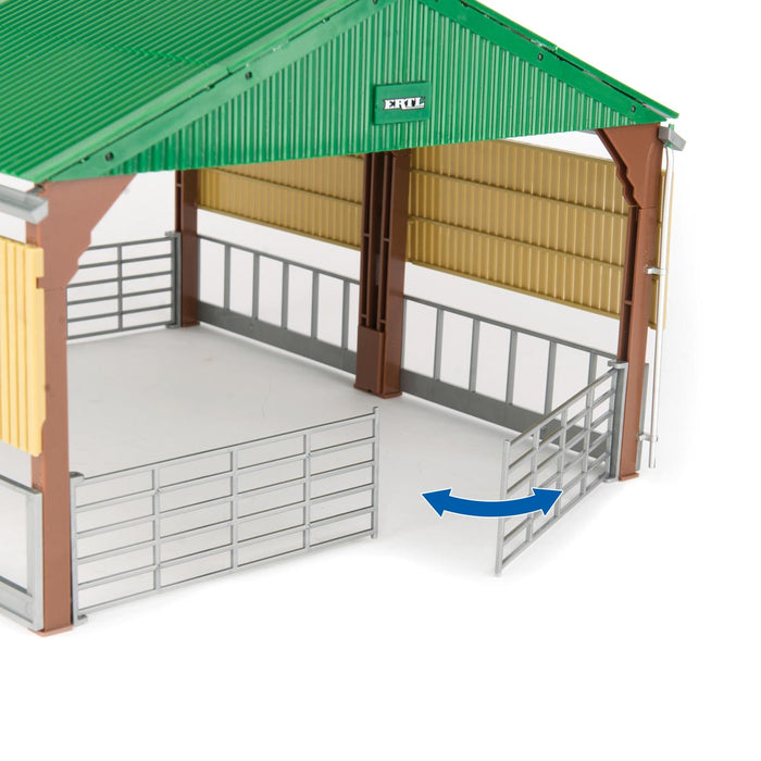 1/32 Livestock Building Playset w/ CASE Skid Steer, Livestock & Shed by ERTL