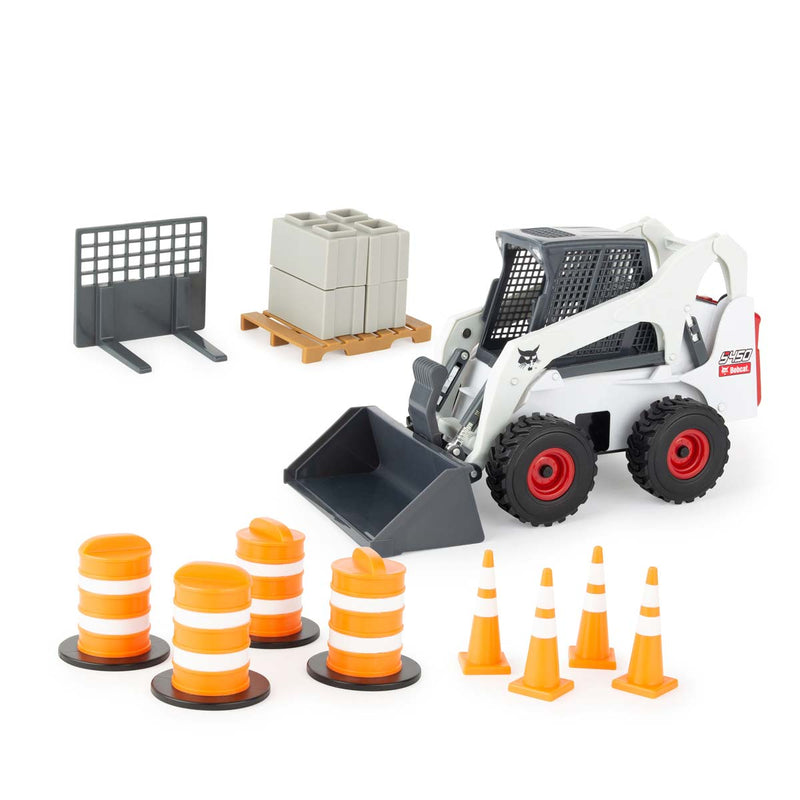 1/16 Big Farm Bobcat S450 Skid Steer Set with Accessories