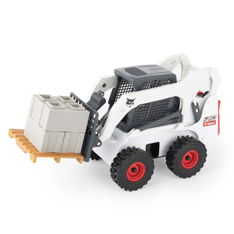 (B&D) 1/16 Big Farm Bobcat S450 Skid Steer Set with Accessories - Damaged Item
