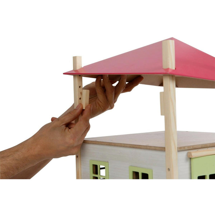 1/32 PINK Wooden Hay Barn with Loft and Adjustable Roof by Kids Globe