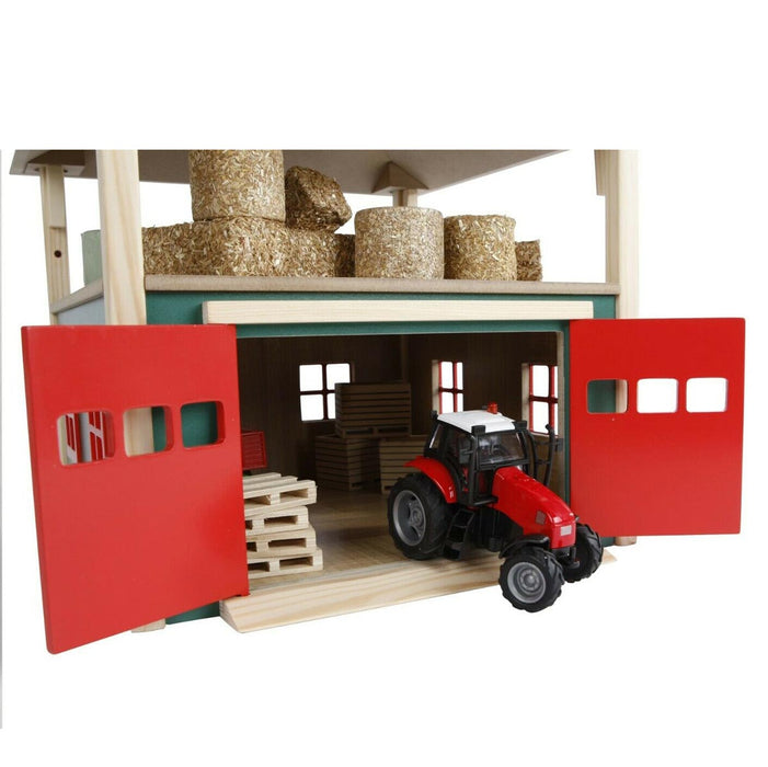 1/32 Wooden Hay Barn with Loft and Adjustable Roof by Kids Globe