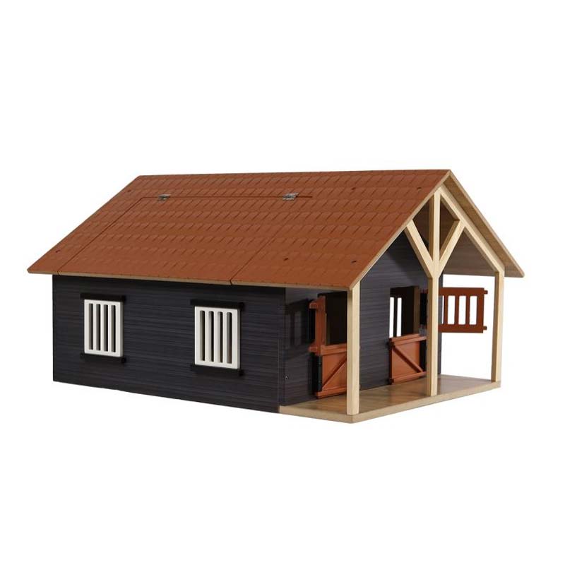 (B&D) 1/24 Horse Stable with 2 Stalls and Storage Room - Damaged Item