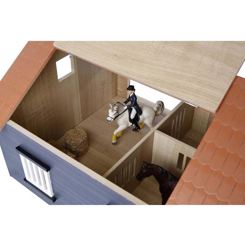 (B&D) 1/24 Horse Stable with 2 Stalls and Storage Room - Damaged Item