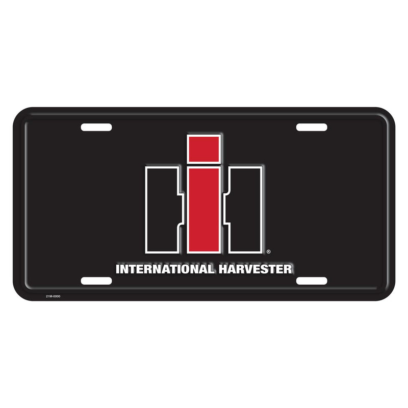International Harvester 12in x 6in Black License Plate