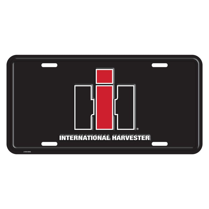 International Harvester 12in x 6in Black License Plate