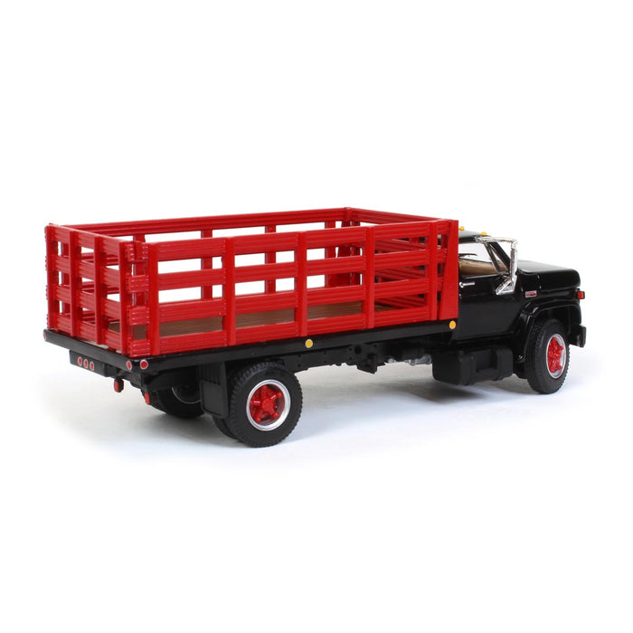 1/64 GMC 6500 Stake Bed, Black with Red Stakes, First Gear Exclusive
