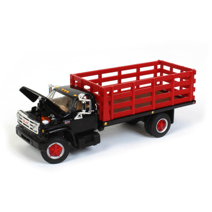 1/64 GMC 6500 Stake Bed, Black with Red Stakes, First Gear Exclusive