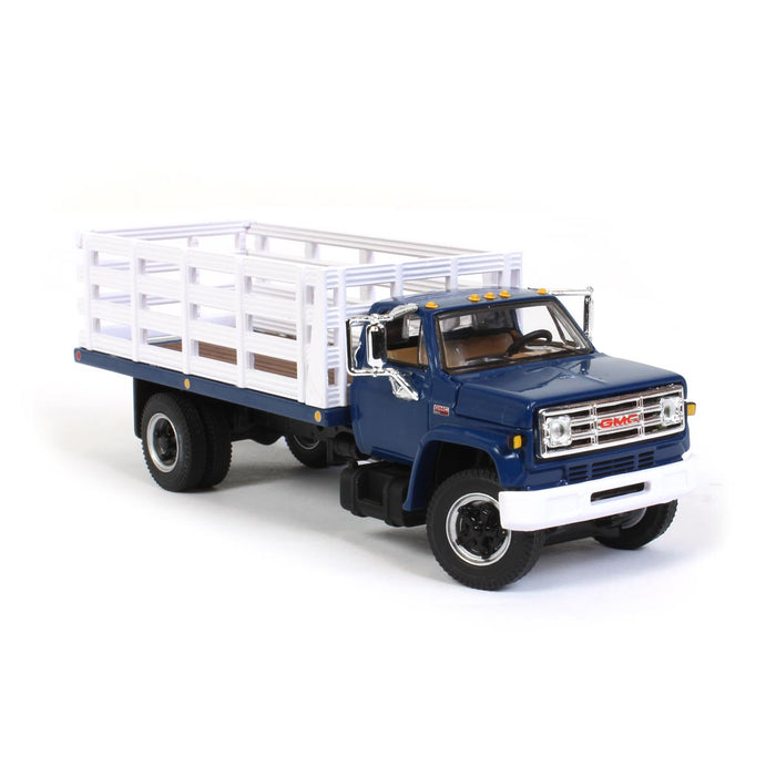 1/64 GMC 6500 Stake Bed, Blue with White Stakes, First Gear Exclusive