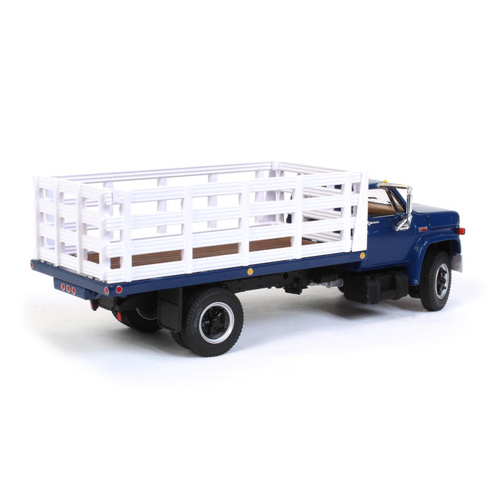 1/64 GMC 6500 Stake Bed, Blue with White Stakes, First Gear Exclusive
