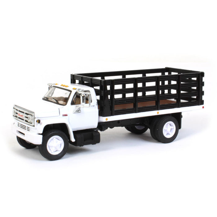 1/64 GMC 6500 Stake Bed, White with Black Stakes, First Gear Exclusive