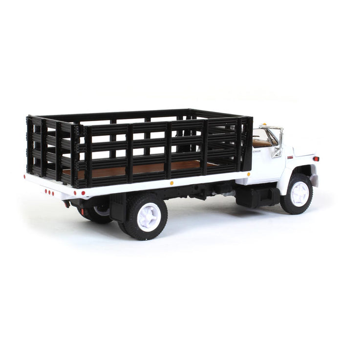 1/64 GMC 6500 Stake Bed, White with Black Stakes, First Gear Exclusive