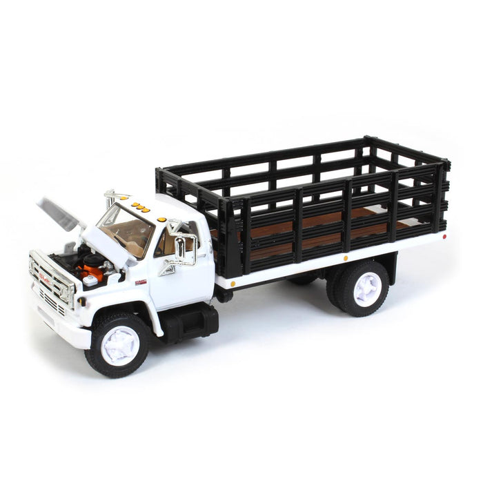 1/64 GMC 6500 Stake Bed, White with Black Stakes, First Gear Exclusive