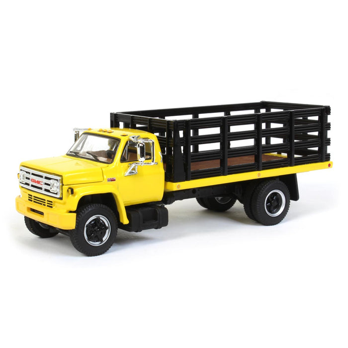 1/64 GMC 6500 Stake Bed, Yellow with Black Stakes, First Gear Exclusive