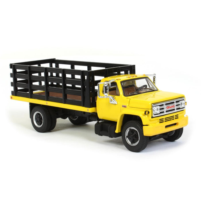 1/64 GMC 6500 Stake Bed, Yellow with Black Stakes, First Gear Exclusive