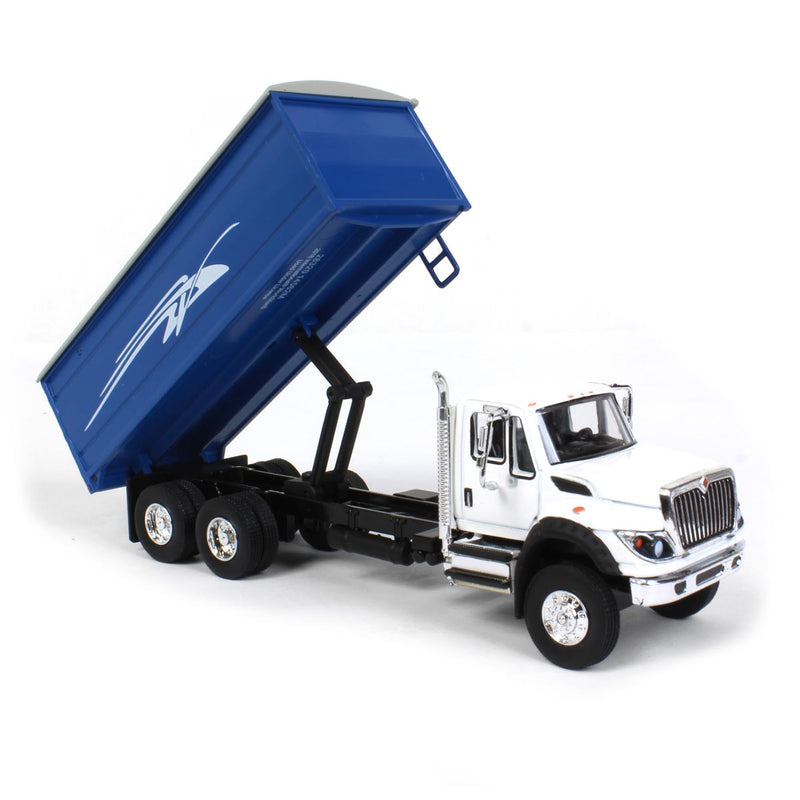 1/64 International Workstar Grain Truck with Blue Dumping Bed, Greenlight Exclusive Production