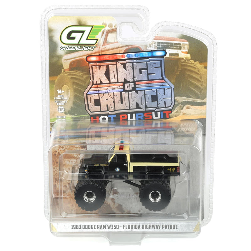 1/64 1983 Dodge Ram W350, Florida Highway Patrol, Kings of Crunch x Hot Pursuit Special Edition Series 17