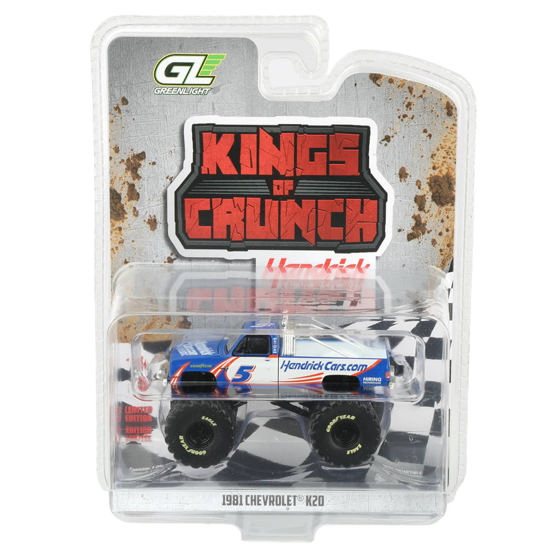 1/64 1981 Chevrolet K20 Monster Truck, Kyle Larson #5 HendrickCars.com, Kings of Crunch Hendrick Motorsports Edition