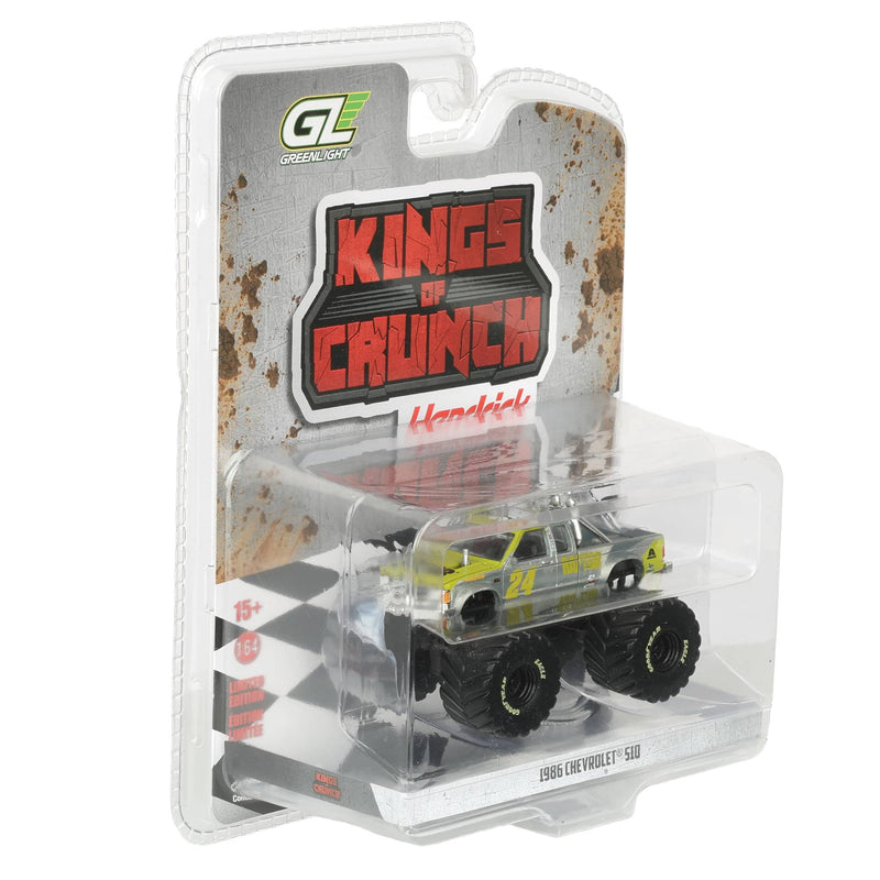 Raw Chase Unit ~ 1/64 1986 Chevrolet S-10 Extended Cab Monster Truck, William Byron #24 Raptor, Kings of Crunch Hendrick Motorsports Edition