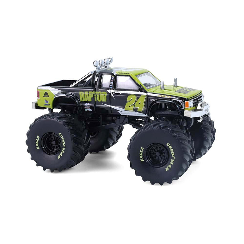 1/64 1986 Chevrolet S-10 Extended Cab Monster Truck, William Byron #24 Raptor, Kings of Crunch Hendrick Motorsports Edition